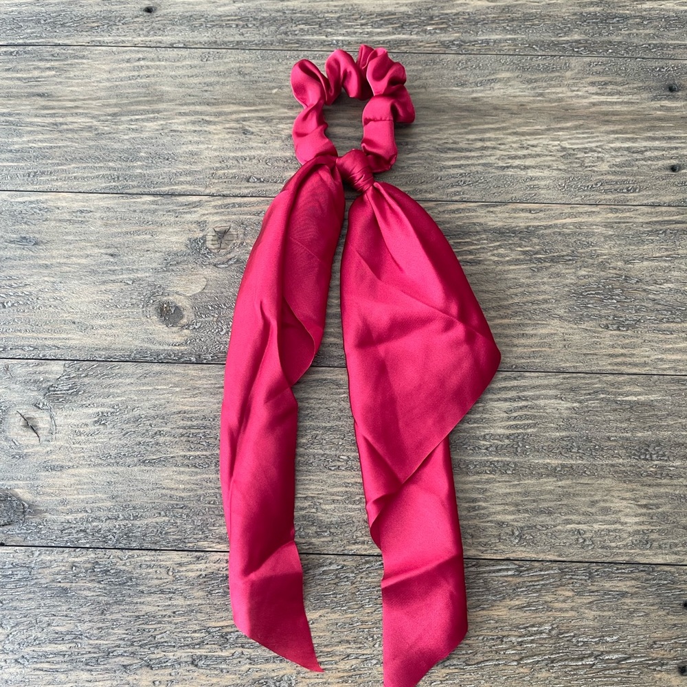 Amazon Red Scrunchie Hair Tie Scarf, One Size